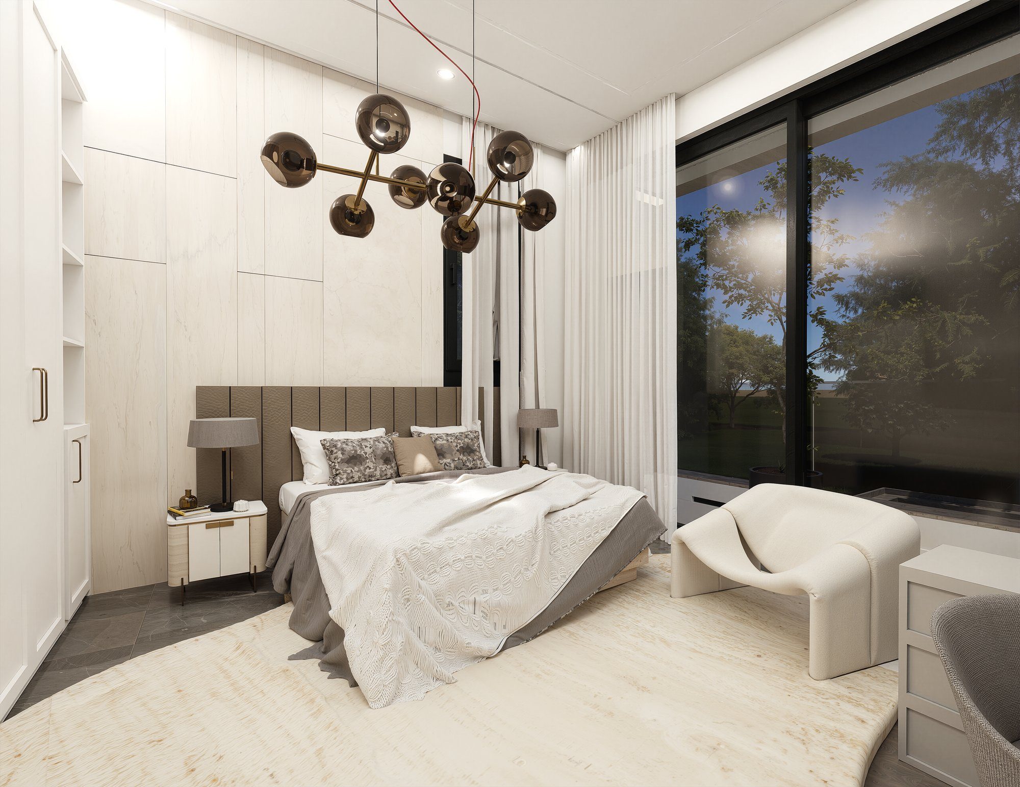 Master Suite with Balcony Access