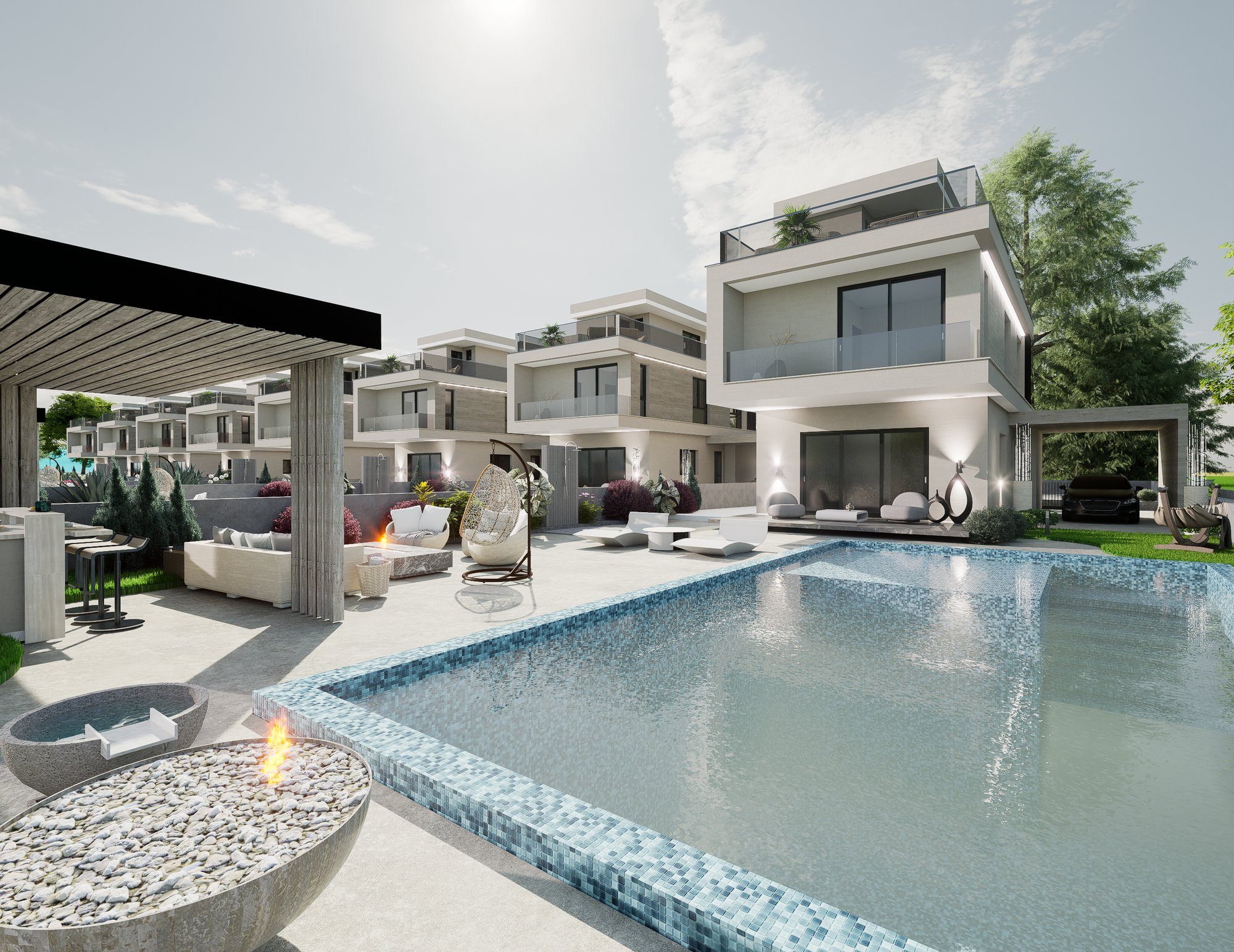 Pool Terrace & Fire Pit
