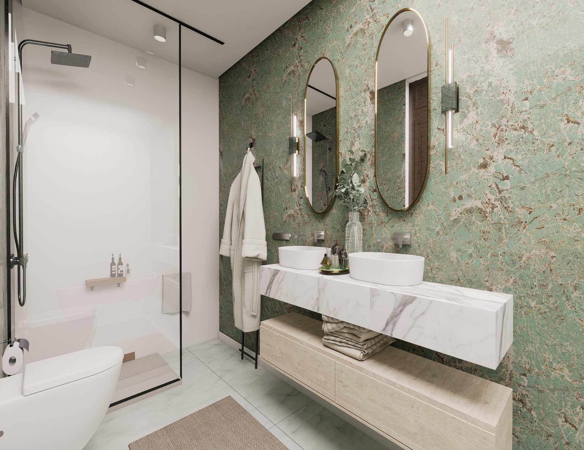 Premium Italian Marble Bathroom